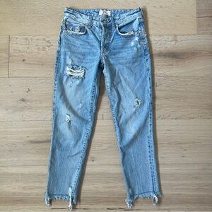 Free People We The Free Distressed Ripped Jeans Light Wash Size 25 *T21
